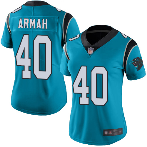 Carolina Panthers Limited Blue Women Alex Armah Jersey NFL Football 40 Rush Vapor Untouchable